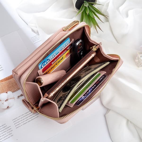 Mini Crossbody telefonväska för kvinnor svart