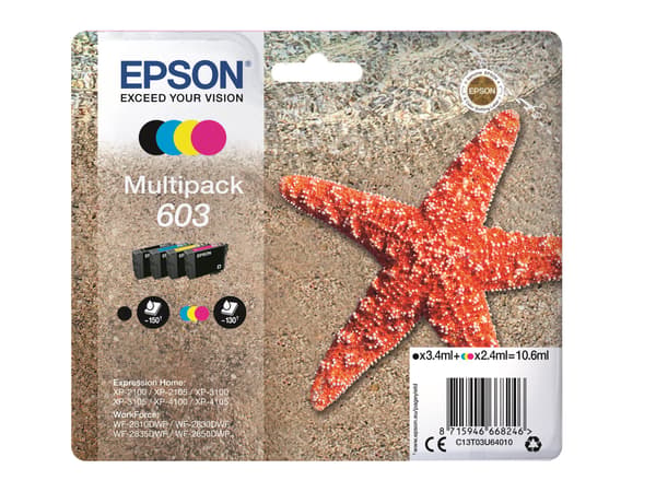 Epson 603 Cyan 130 sidor bläck C13T03U24010