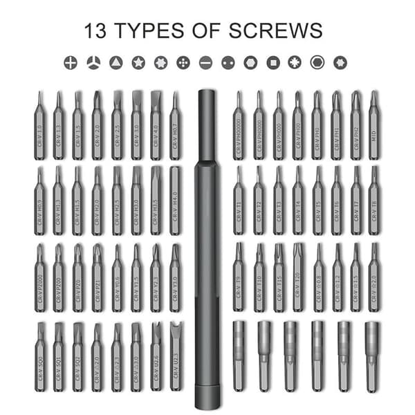 KINDLOV Magnetisk Skruvmejsel Set 63i ett