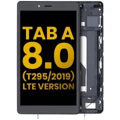 LCD-enhet med ram för Samsung Galaxy Tab A 8.0\" (T295) (2019) (LTE-version) (renoverad) (svart)