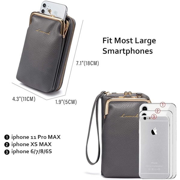 Elegant crossbody-mobiltelefonväskor|röd röd