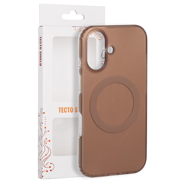 Tecto Shield Mistiq Mag skal för iPhone 16 brun brun