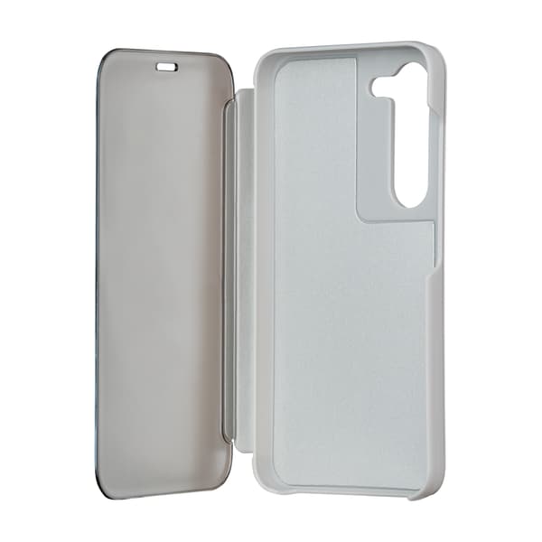 Fold Mirror View fodral för Samsung Galaxy A14 4G / A14 5G silver silver
