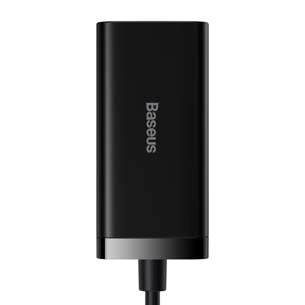 Baseus väggladdare GaN3 Pro 100W 2x USB-C 2x USB svart