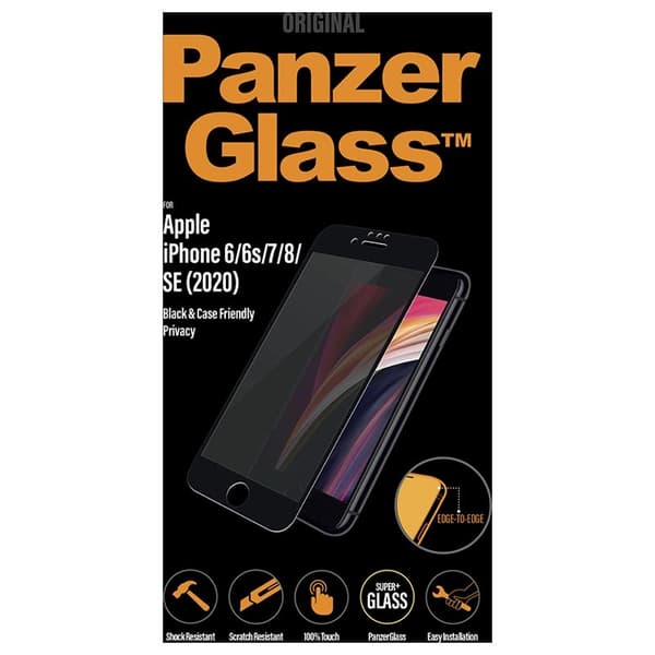 PanzerGlass Case Friendly svart för Apple iPhone 6, 6s, 7, 8, SE (2. generation)