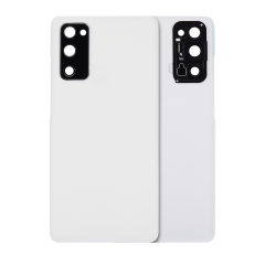 Baksidesglas med kameralins för Samsung Galaxy S20 FE 5G (Eftermarknad Plus) (Cloud White) vit