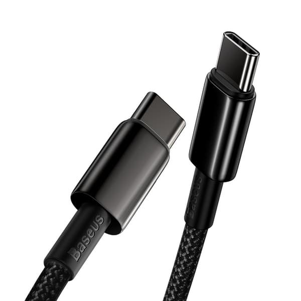 Baseus-kabel Tungsten PD USB-C - USB-C 2,0 m svart 100W