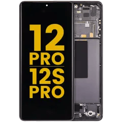 OLED-enhet med ram för Xiaomi 12 Pro / 12S Pro (renoverad) (grå) grå