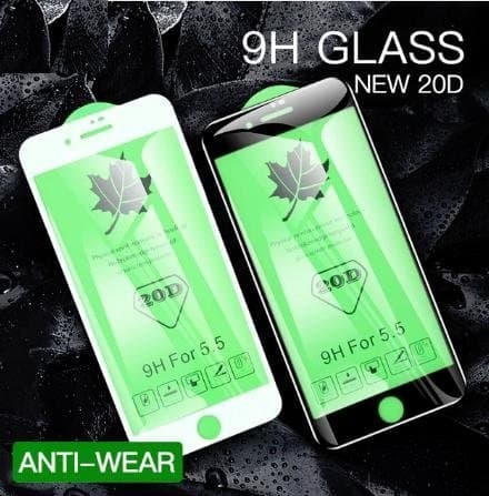 2 st heltäckande härdat glas för iphone 7 plus vit "White" "Vit" vit