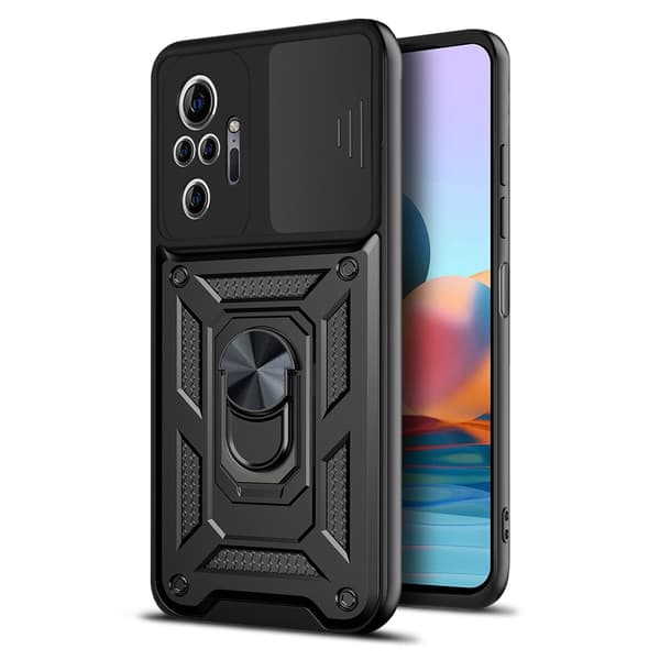 Defender Slide-fodral för Xiaomi Redmi Note 10 Pro / 10 Pro Max svart