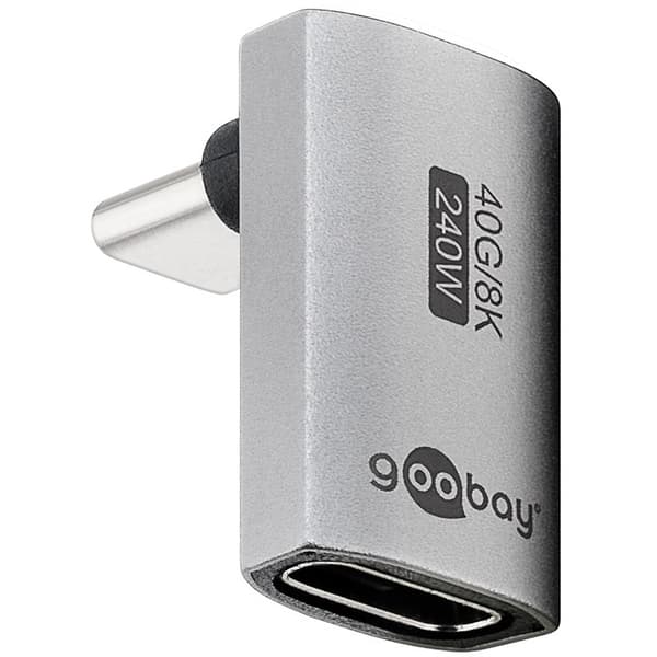 Goobay USB-C Adapter Lodret 90° USB4 silver