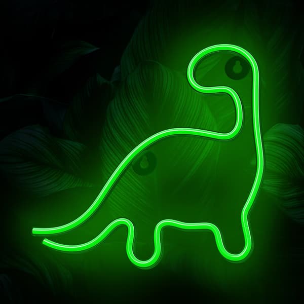 Neon LED-ljus DINOSAUR grön NNE01 Neolia