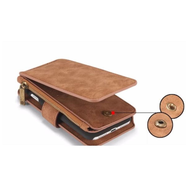 CaseMe 2 i 1 lyxigt  plånboksväska för iphone 6 plus|brun "Brun"
"Brown"