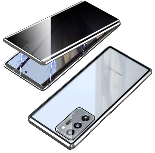 Sekretess magnetfodral för Samsung Galaxy S21 Ultra – Silver