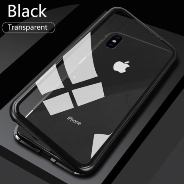 Xmagnetisk glas bakfodral med fram Härdat glas Xr silver
