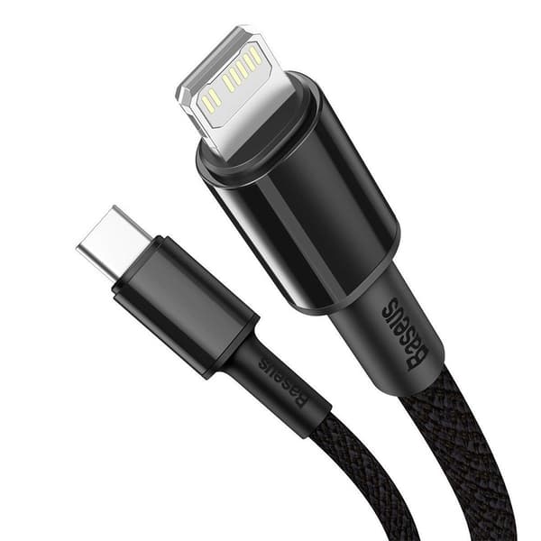 Baseus High Density USB-C to Lightning Cable 20W 1m Black svart