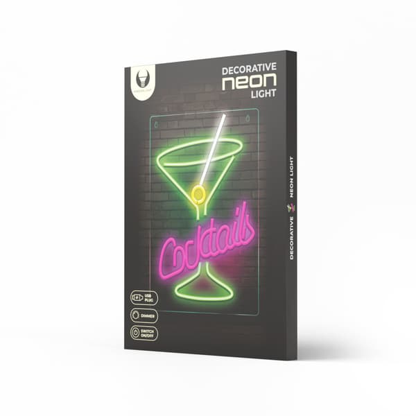 Neon PLEXI LED COCKTAILS rosa grön FPNE02X Forever Light