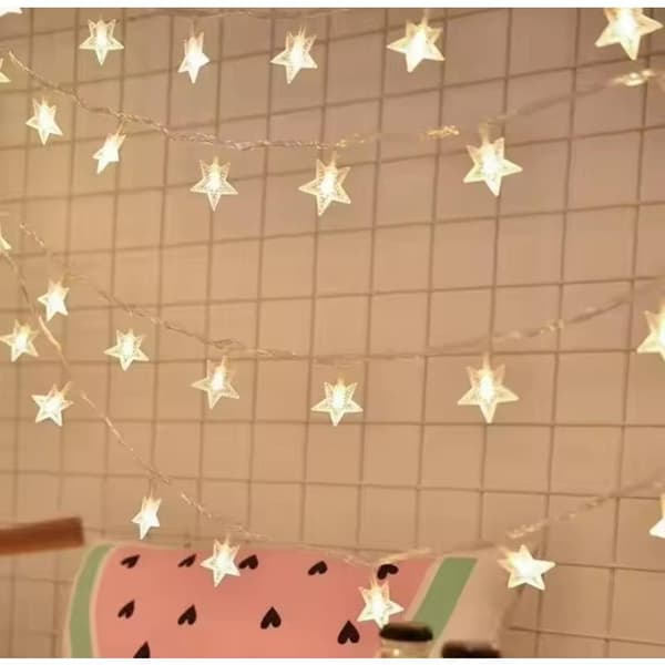 LED-LJUSSLINGA 10M (80 LED-LAMPOR) USB STJÄRNOR VARMVIT