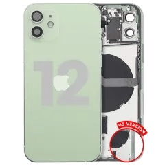Bakre hölje med smådelar för iPhone 12 (amerikansk version) (begagnad OEM-dragning: Grade B) (grön) grön