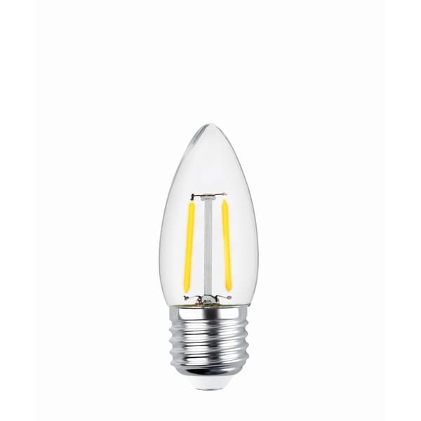 LED Bulb Filament E27 C35 2W 230V 2700K 250lm COG clear Forever Light