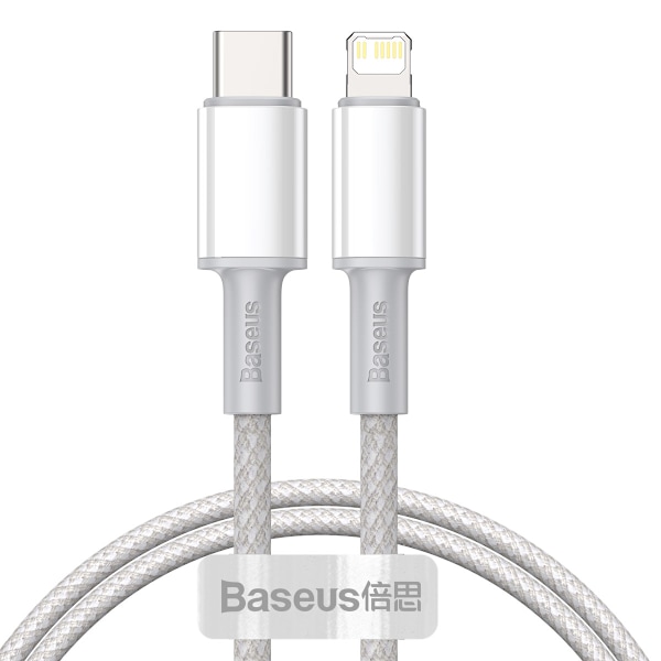 Baseus-kabel High Density PD USB-C - Lightning 1,0 m vit 20W