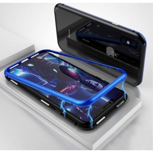 Magnetisk Aluminiummetall  för iphone Xr blå "Light blue"
"Ljusblå"