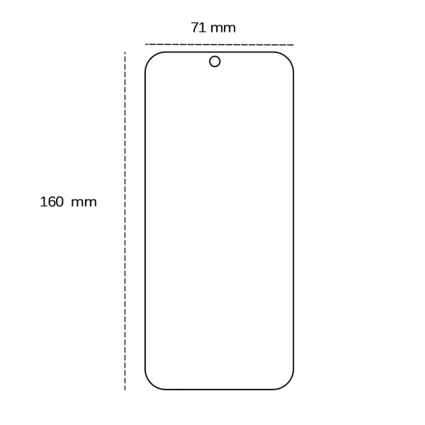 Härdat glas 2,5D för Honor X7B