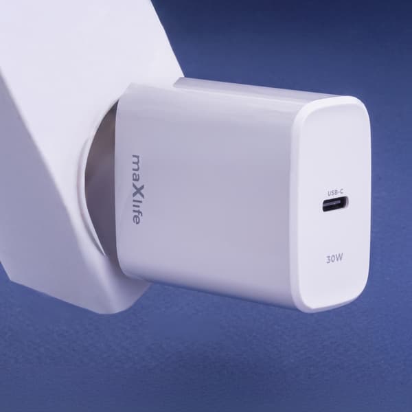 Maxlife MXTC-10-30C PD QC laddare 1x USB-C 30W vit