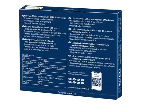 ARCTIC Systembläserhub 1-pack svart svart