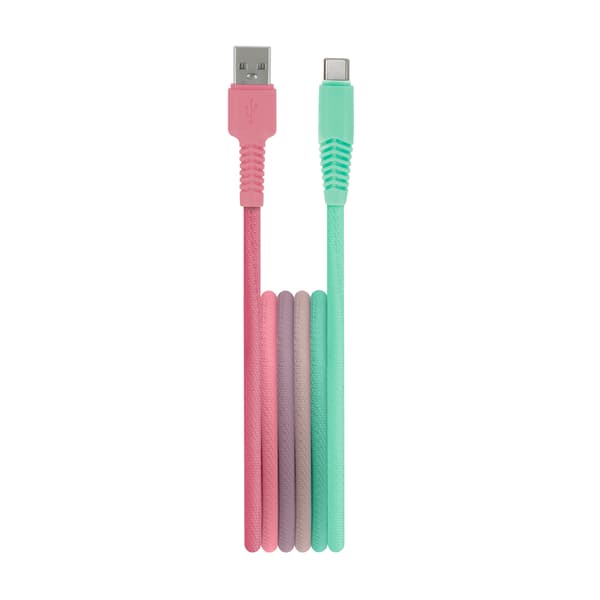 Setty kabel USB - USB-C 1,5 m 3A KGA-C-1 5320 turkos-rosa gradient