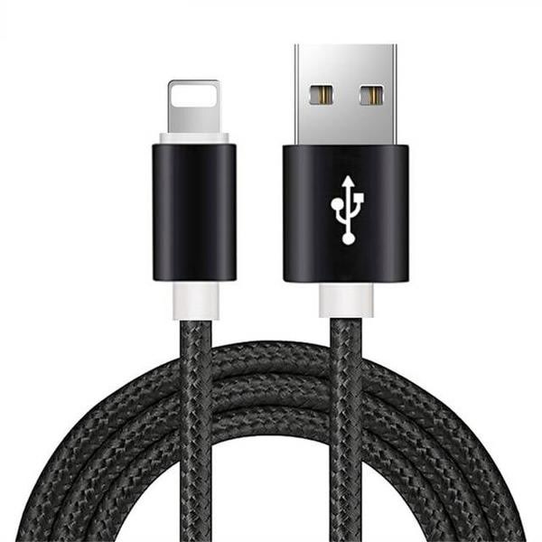 3m lång iphone kabel|svart