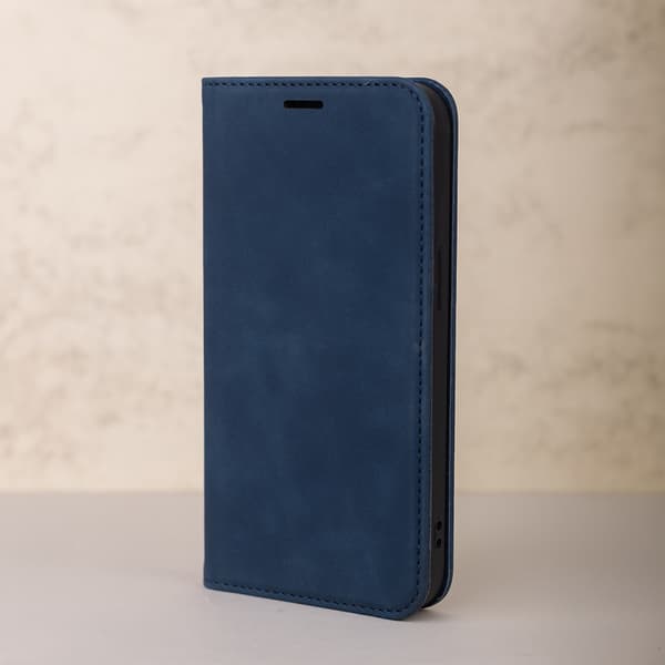 Smart Suede fodral för Xiaomi Redmi A5 Global marinblå