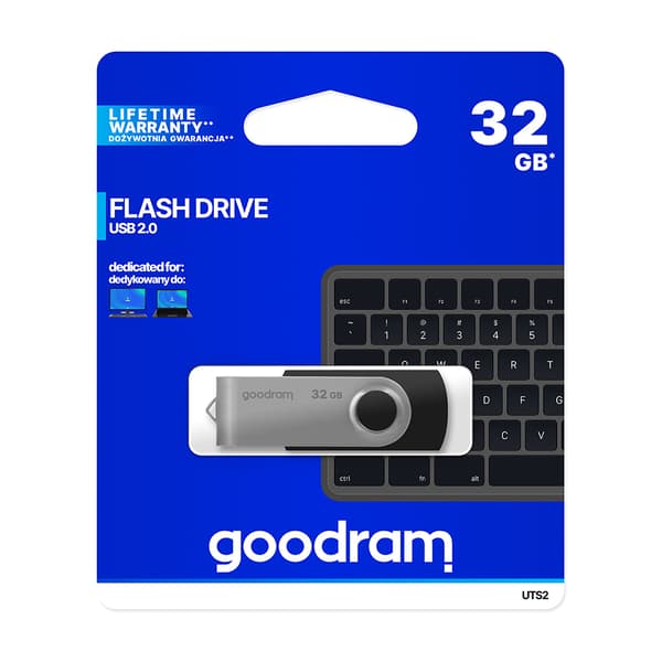 Goodram pendrive 32GB USB 2 0 Twister svart svart