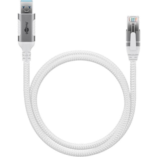 Goobay USB 3.0 till RJ45 netvärksadapter 5 m CAT6 1 Gbit/s vit