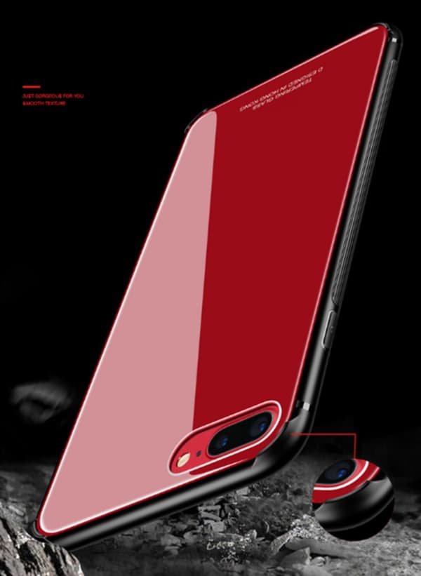 Glas fodral För Iphone 7/8 röd