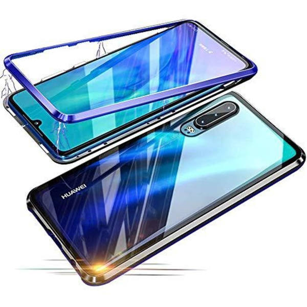 magnet fodral med Huawei P30 pro med kamera glas|svart