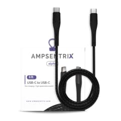 USB Type C till USB Type C-kabel (1,8 m) (AmpSentrix Alpha) (Svart) svart