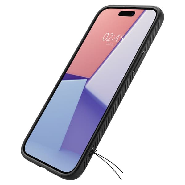 Spigen Liquid Air fodral för iPhone 15 matt svart svart