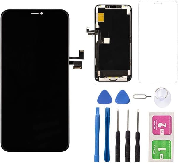 Ersättning Iphone 11 pro skärm med verktyg och Vattentätt lim grå
