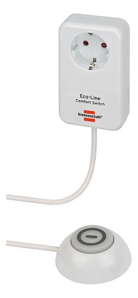 brennenstuhl Eco-Line Stikdåse 1-stik 16A vit 1.5m
