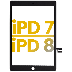 Digitizer för iPad 7 (2019) / iPad 8 (2020) (Premium) (Svart)