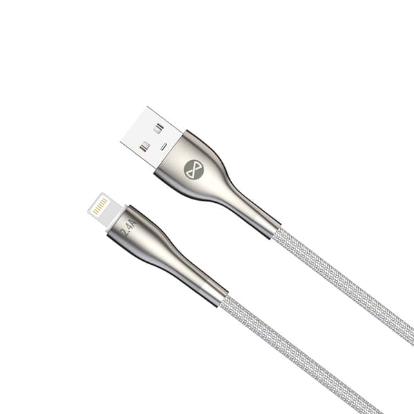 Forever Sleek kabel USB - Lightning 1,0 m 2 4A vit vit