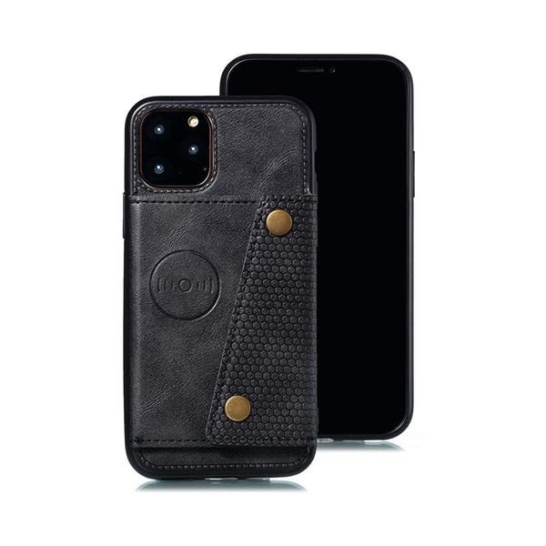 ny design iphone 11 pro plånboks fodral med magnet svart "Black"
"Svart"