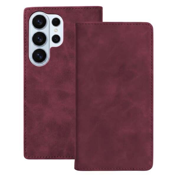 Smart Suede fodral för Samsung Galaxy S25 Ultra maroon