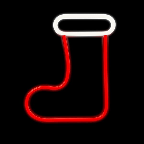 Neon LED JULSTRUMPA vit röd FLNE23 Forever Light