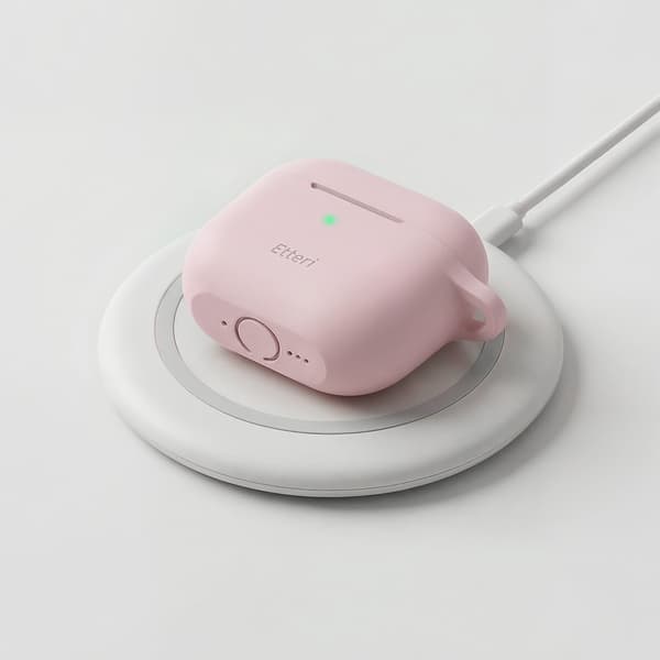 Etteri silikonfodral för AirPods 4 ljusrosa rosa