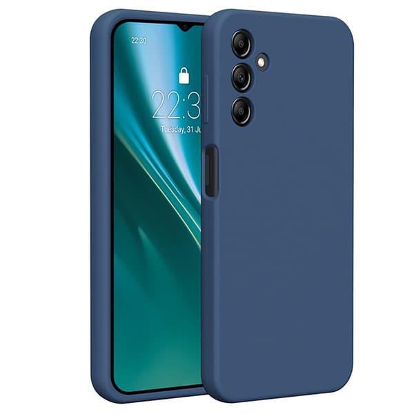 Etteri Silikonskal för Samsung Galaxy A14 mörkblå blå