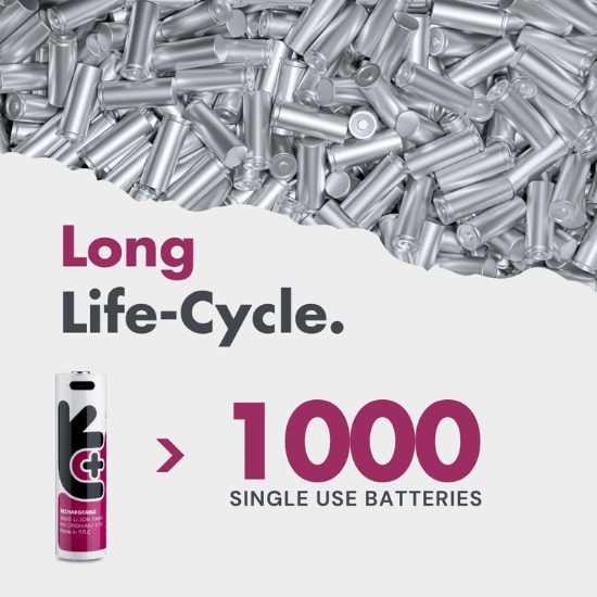 Uniross USB-C 18650 Lithiumbatteri Uppladdningsbar 2000mAh