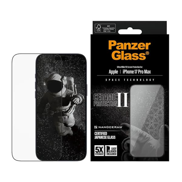 PanzerGlass Ceramic II Skärmbeskytter till iPhone 17 Pro Max