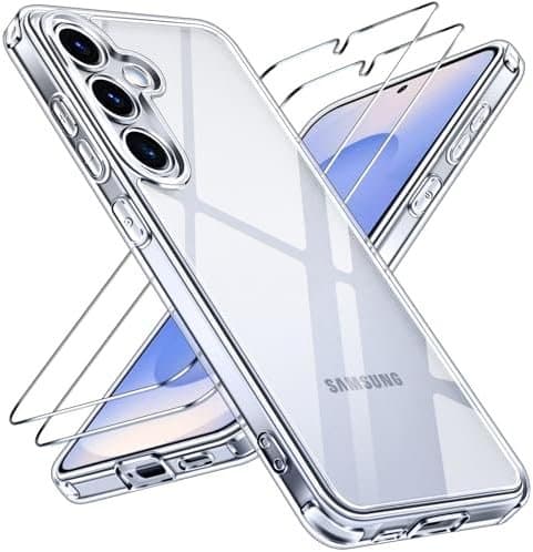 3-In-1 silkonfodral med 2-pack Skärmskydd för Samsung S25 Plus